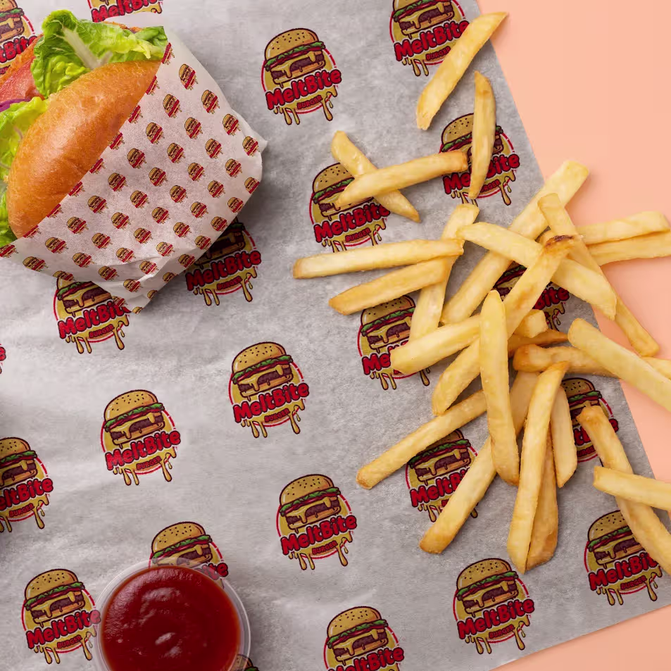 Custom Burger Wrapping Paper